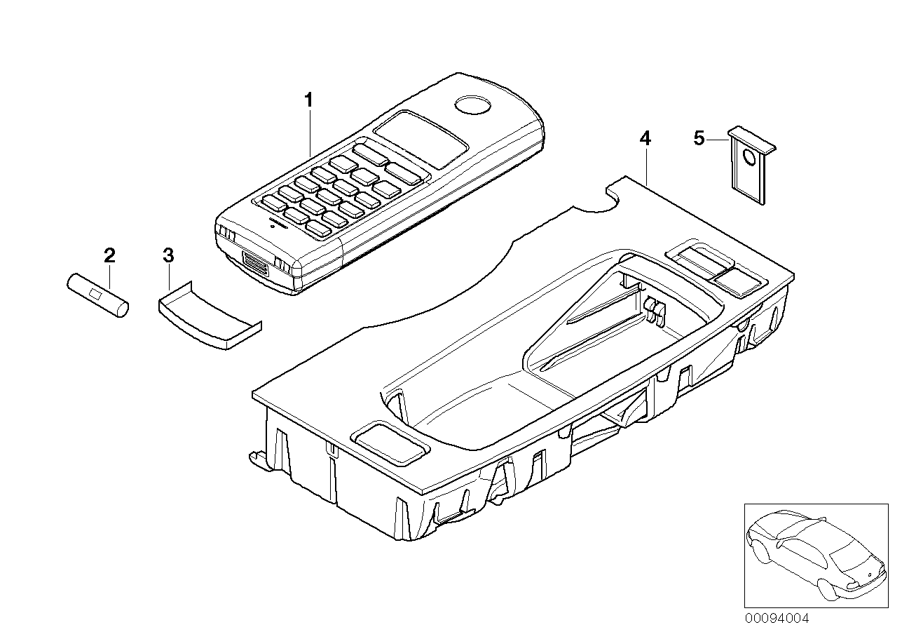 Single parts, SA 630, centre console