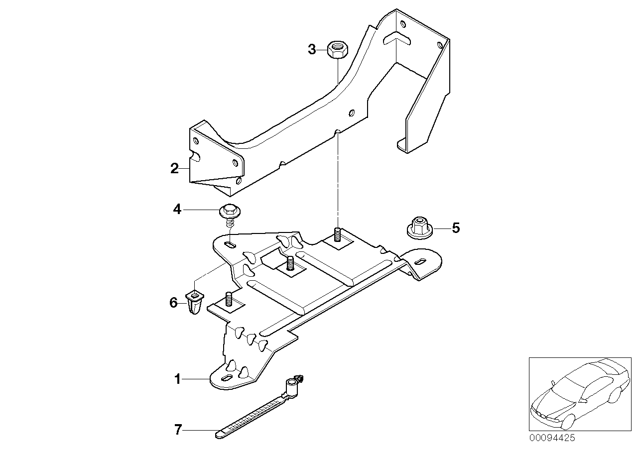 CD changer mounting parts