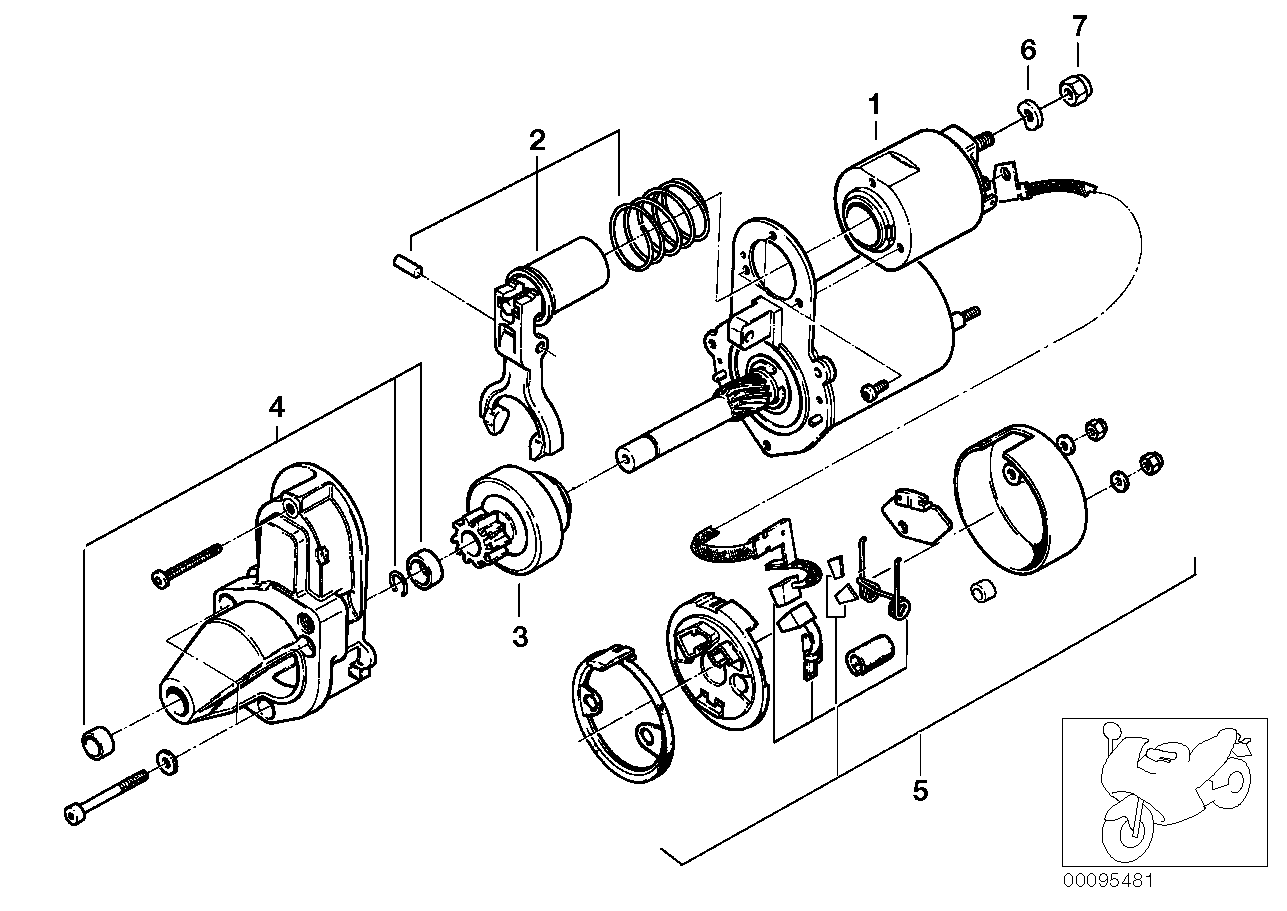 Motor de arranque componentes