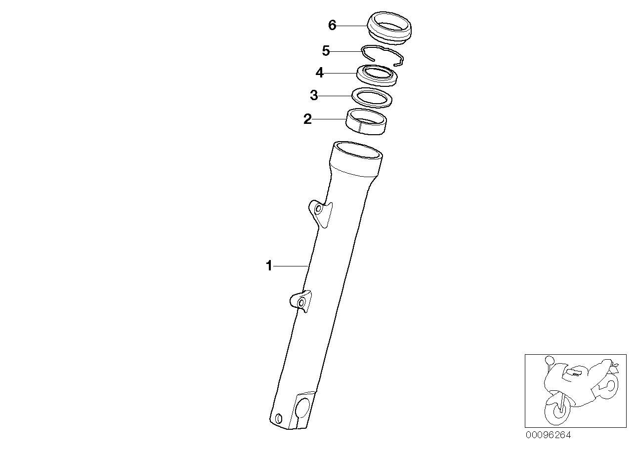 Telescope fork slide tube