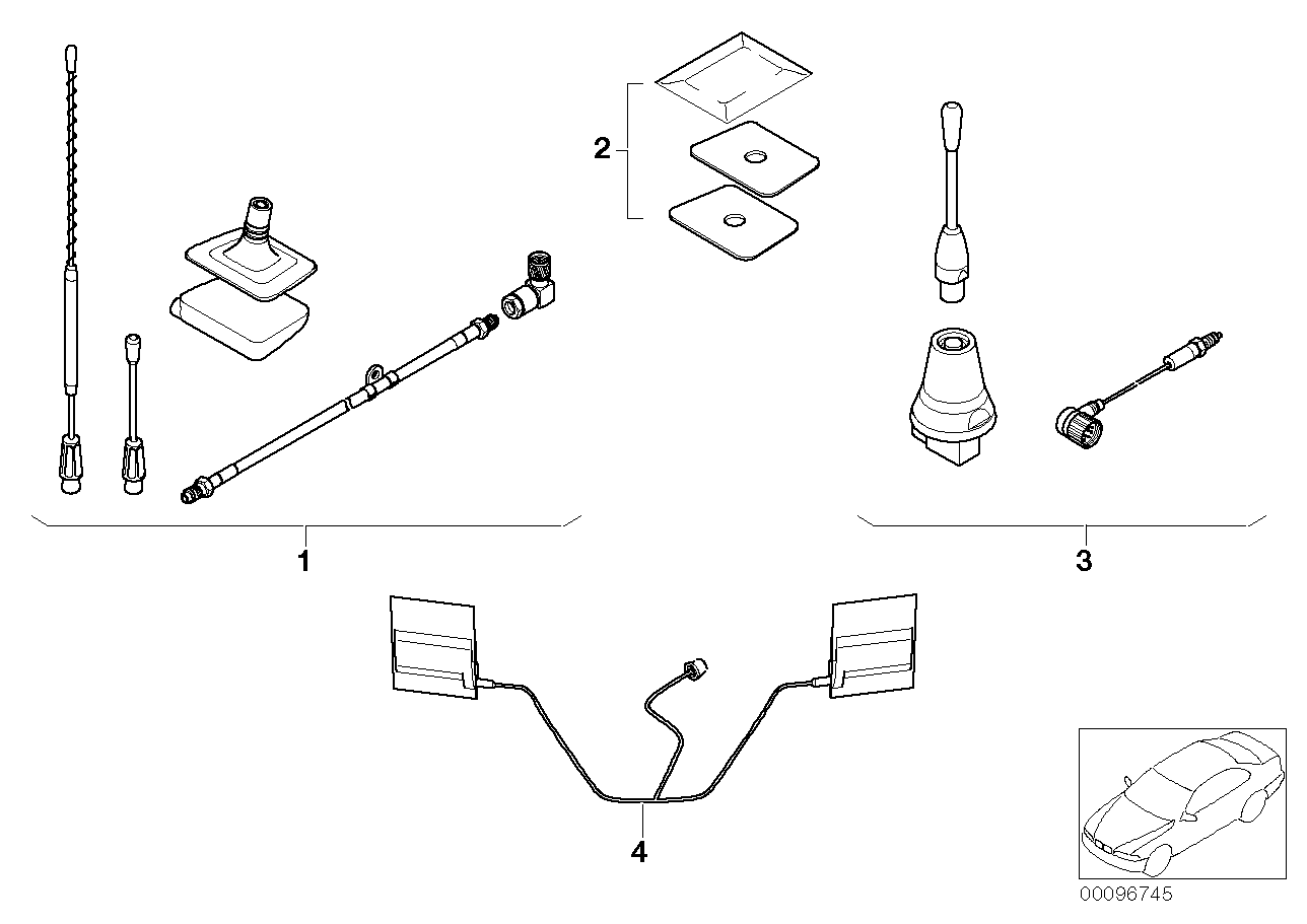 Kit de montage antenne telephone bibande