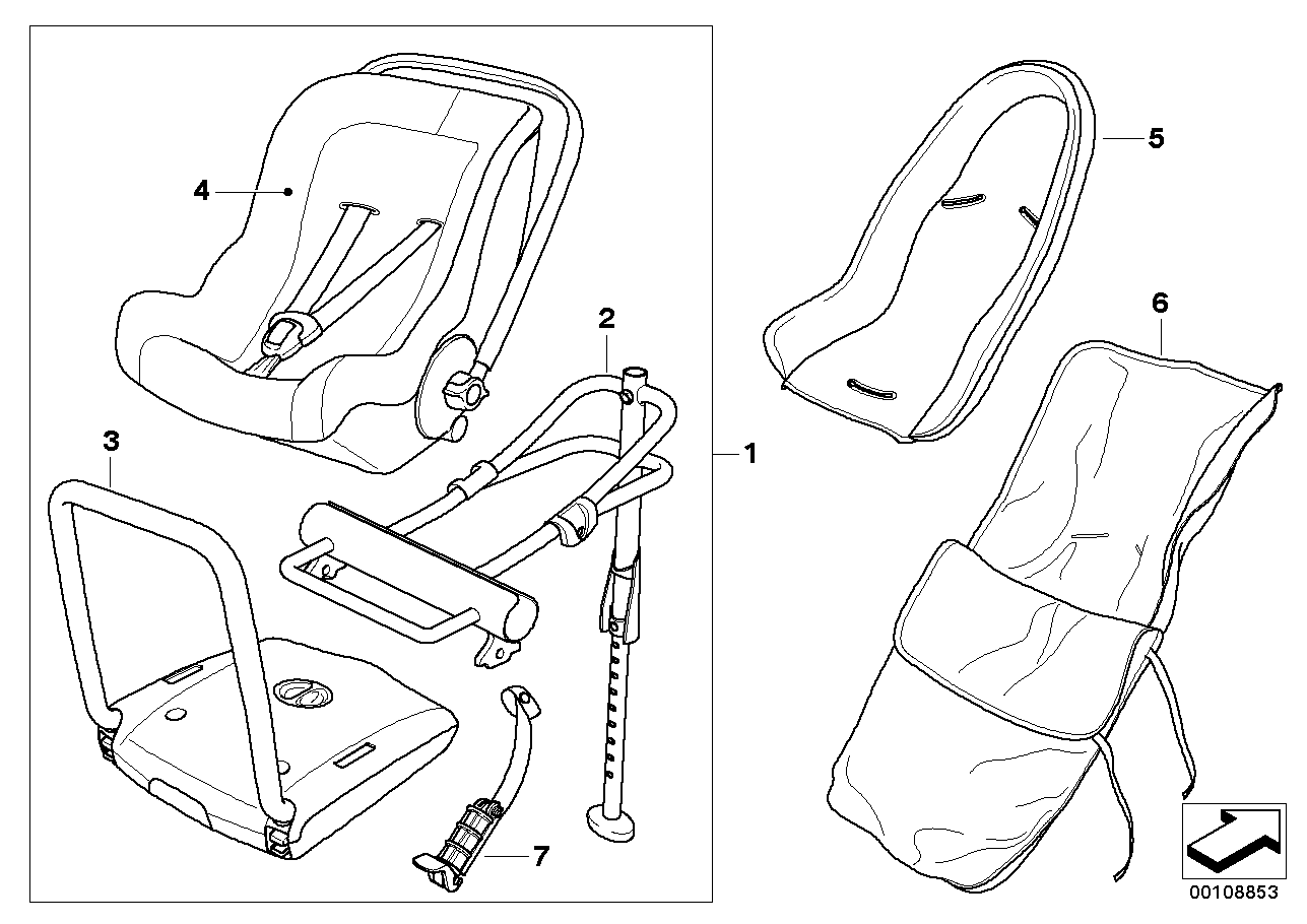 Дет. сиденье MINI Baby Seat 0+ ISOFIX