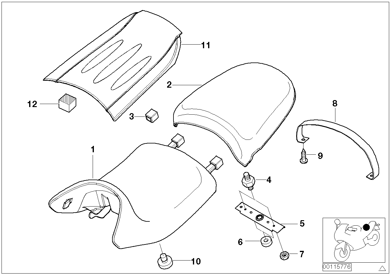 Seat bench and mounting parts