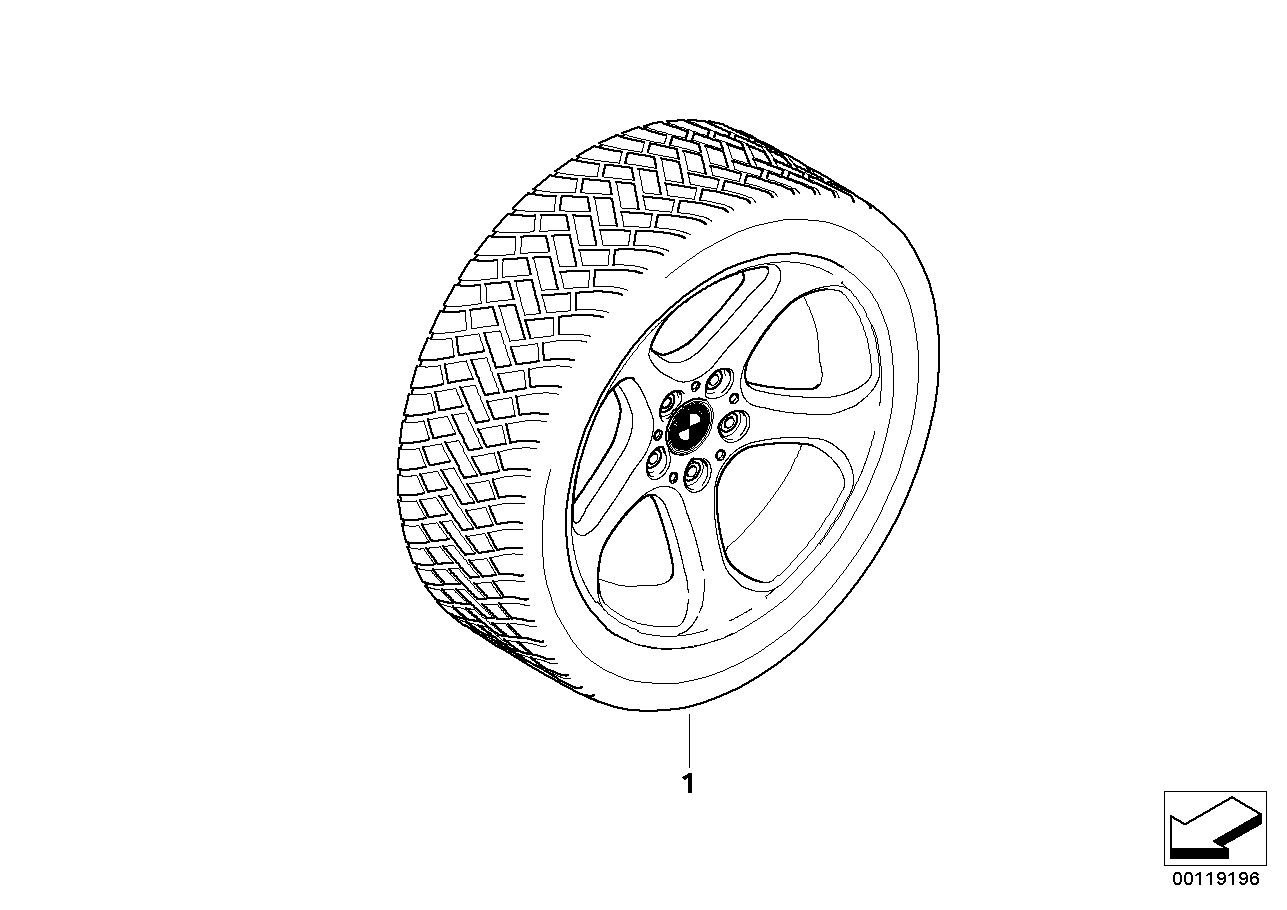 冬季车轮组 星式轮辐 69 - 18