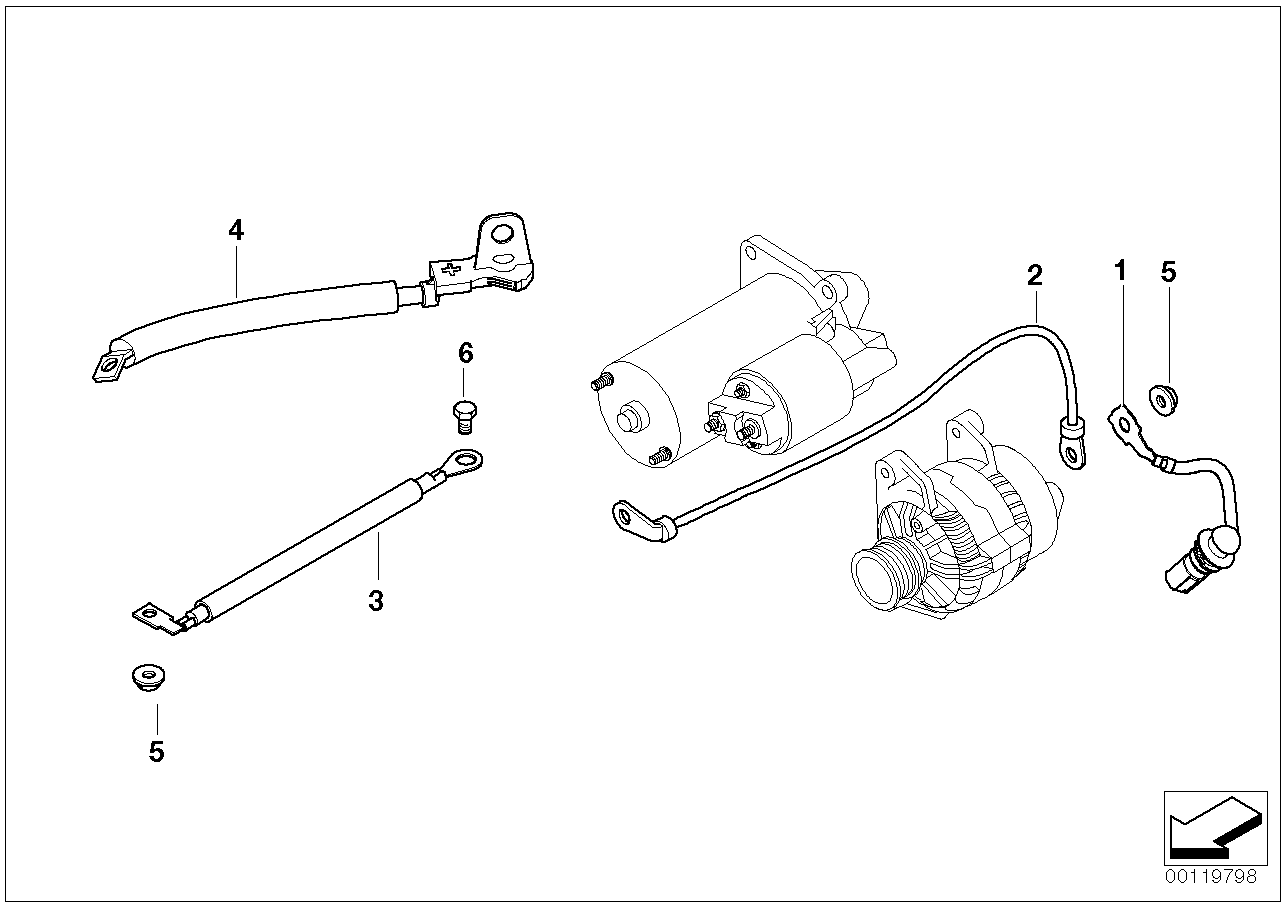 Battery cable/cable starter