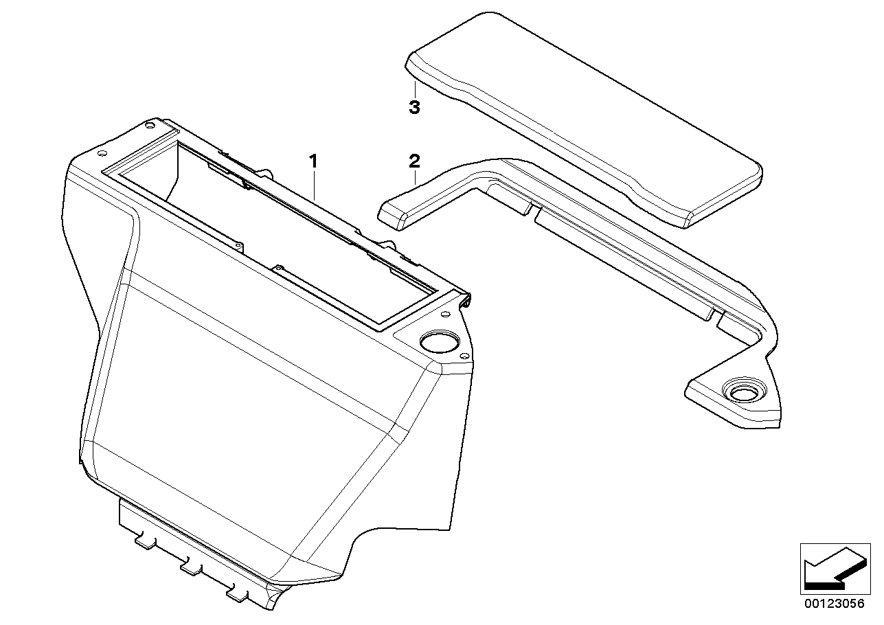 Caixa porta-objectos individual traseira