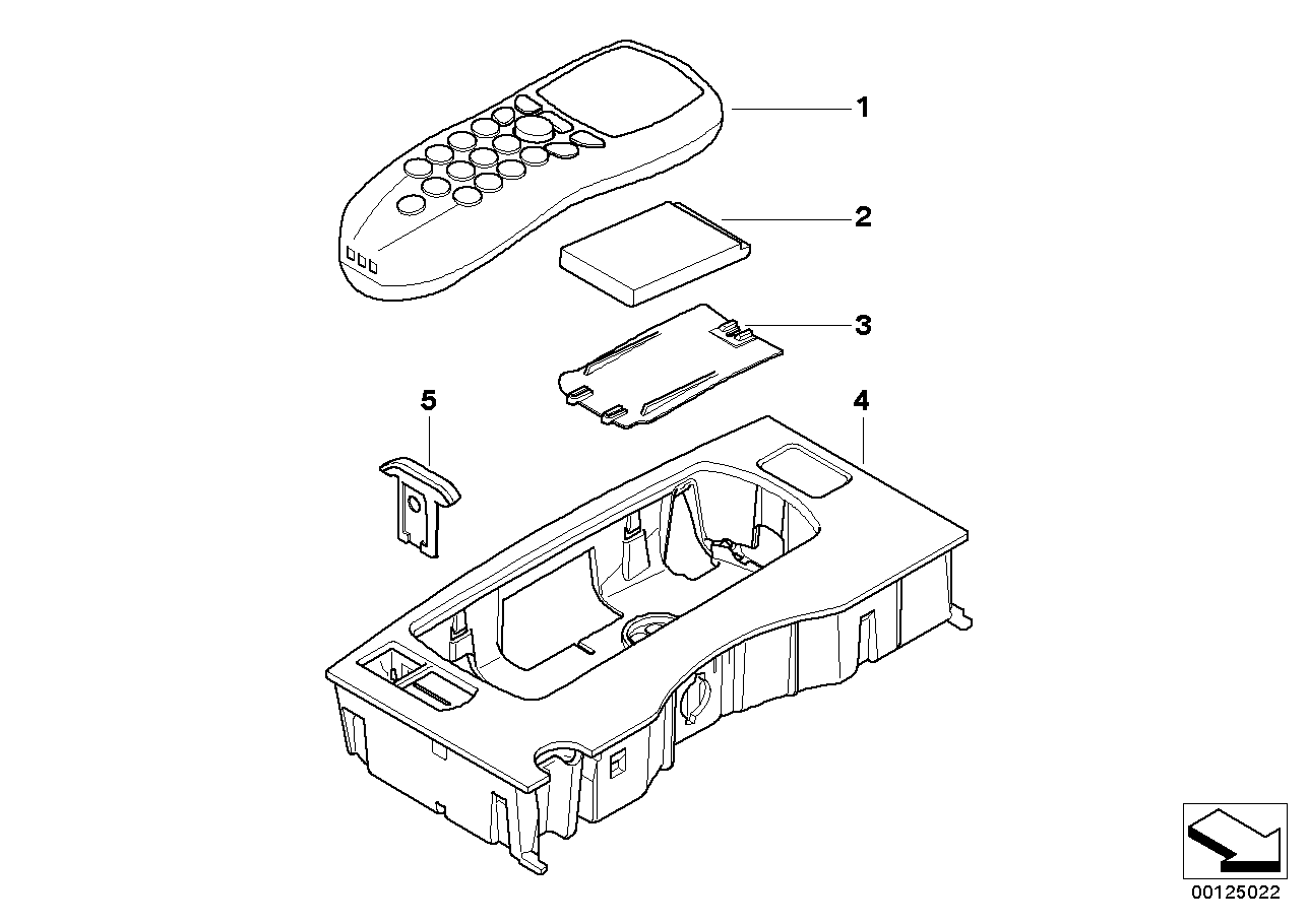 Single parts, SA 638, centre console