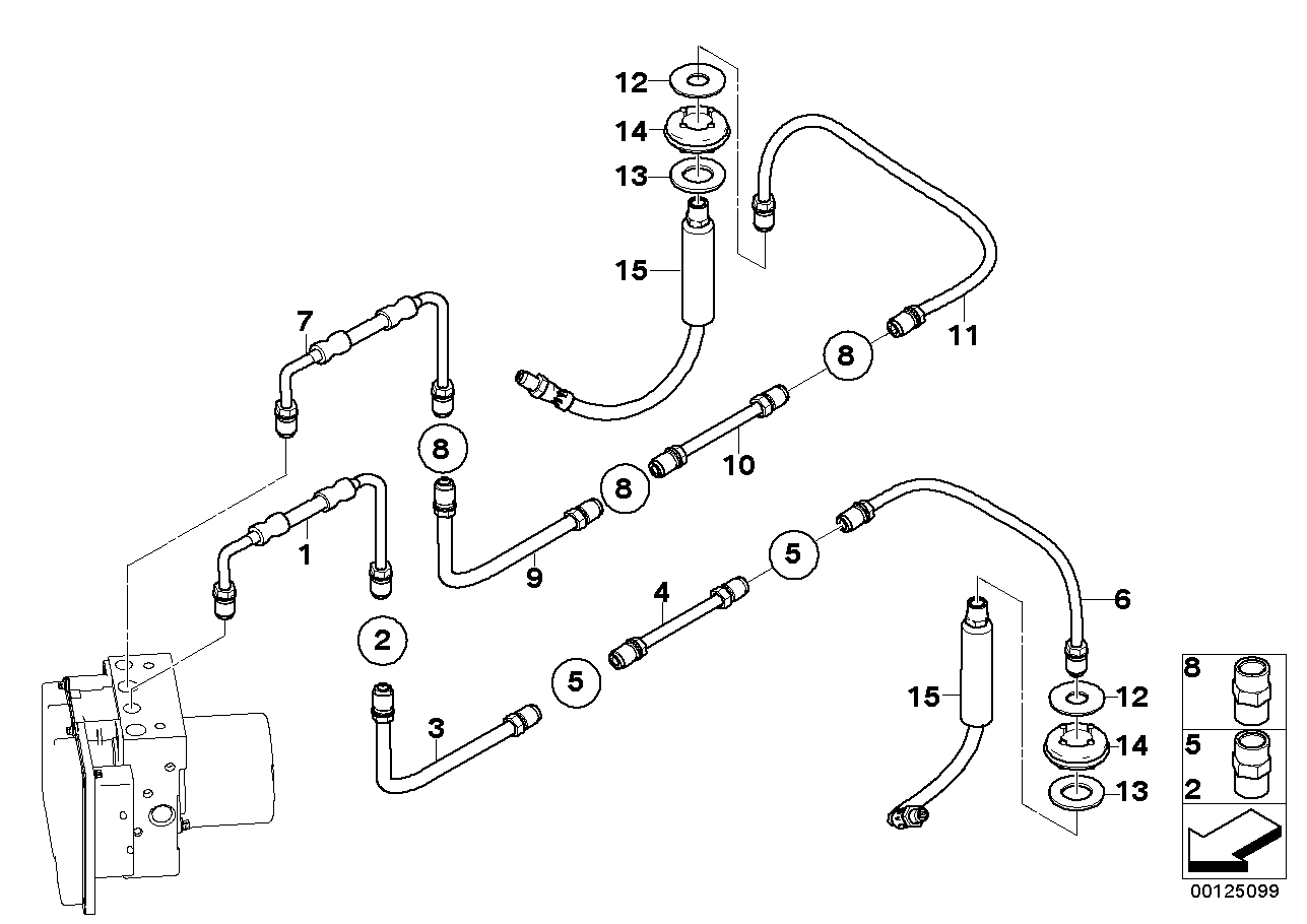 Brake pipe rear (S541A)