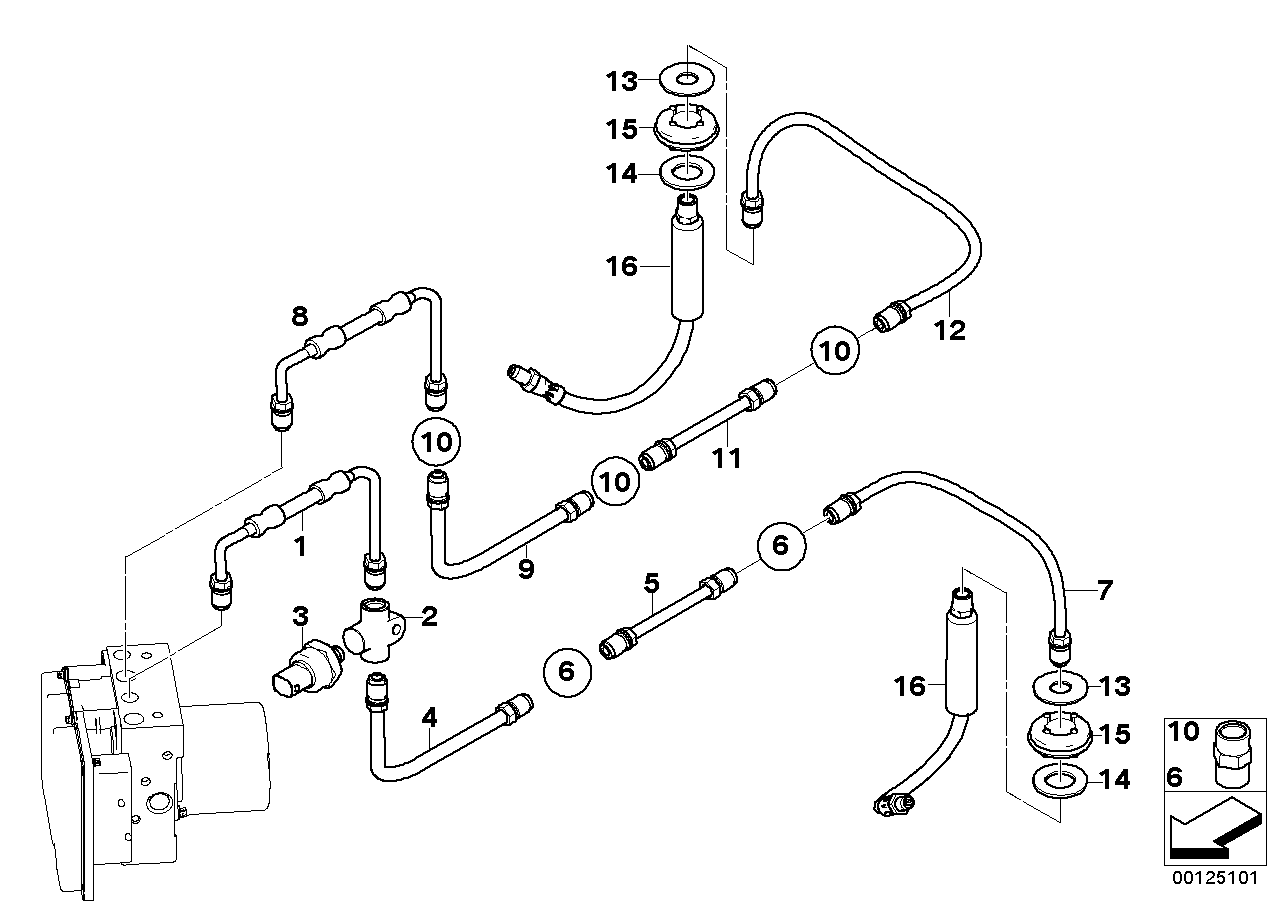 Bremsleitung hinten (S541A)