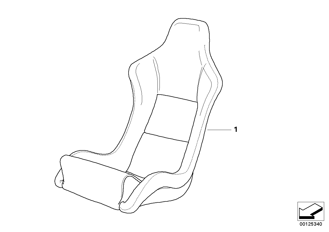Seat, front, complete seat