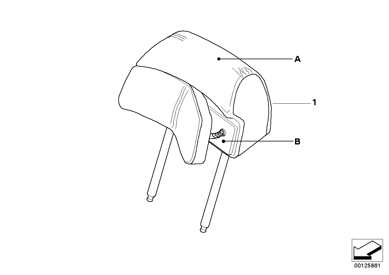 Ind.hlav.opěrka komfortní sedadlo přední