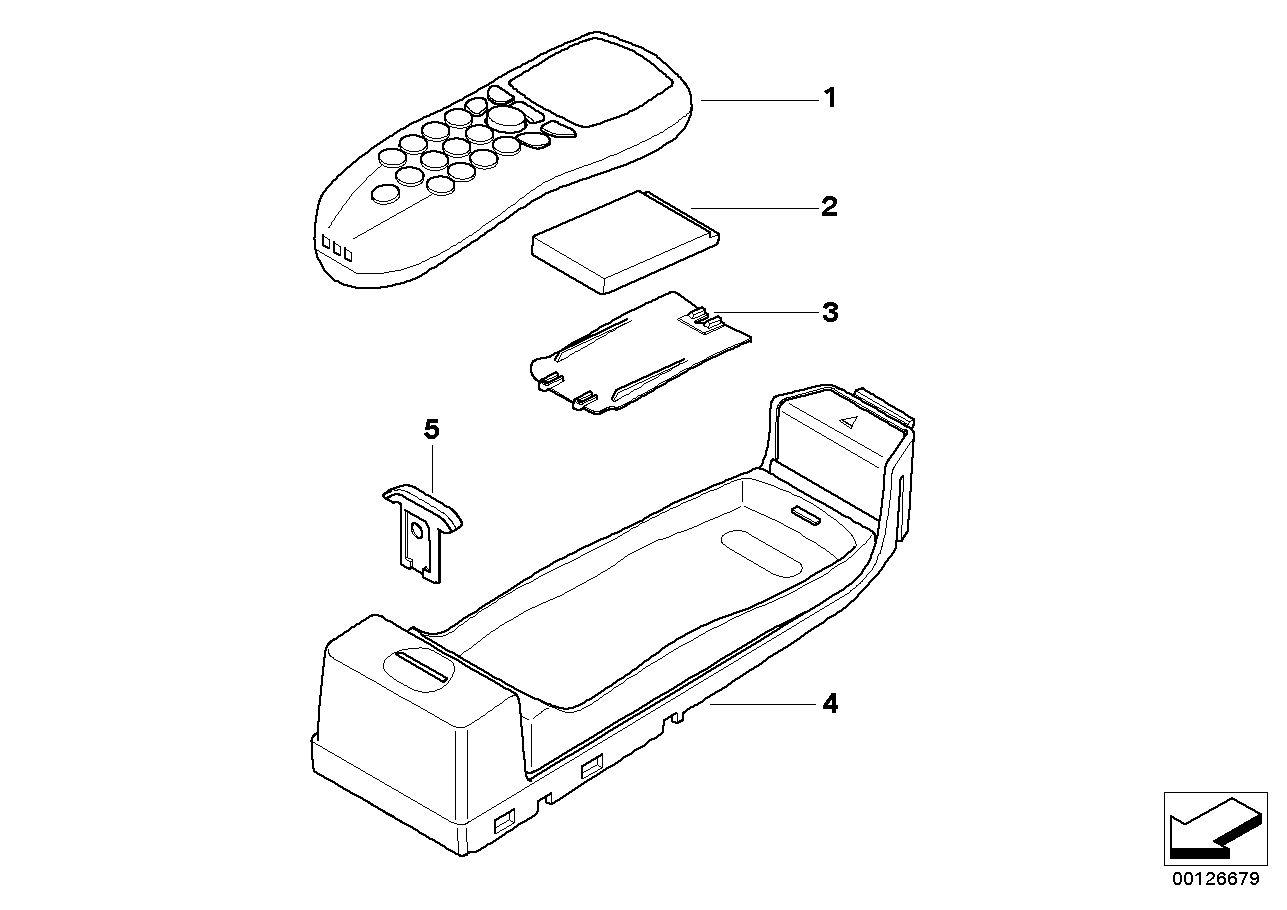 Single parts, SA 638, centre console