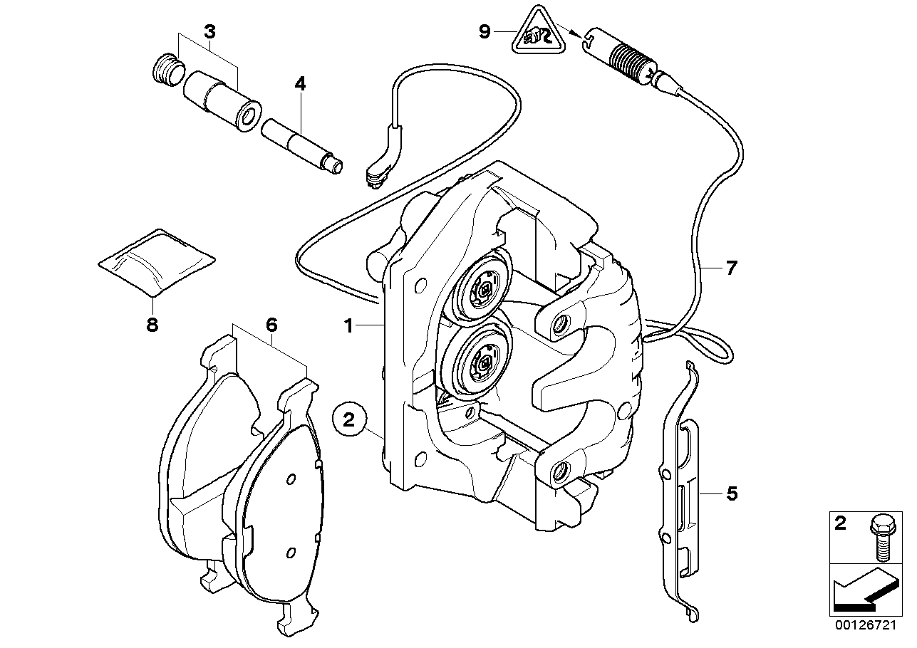 F ホイール ブレーキ-パッド-センサー