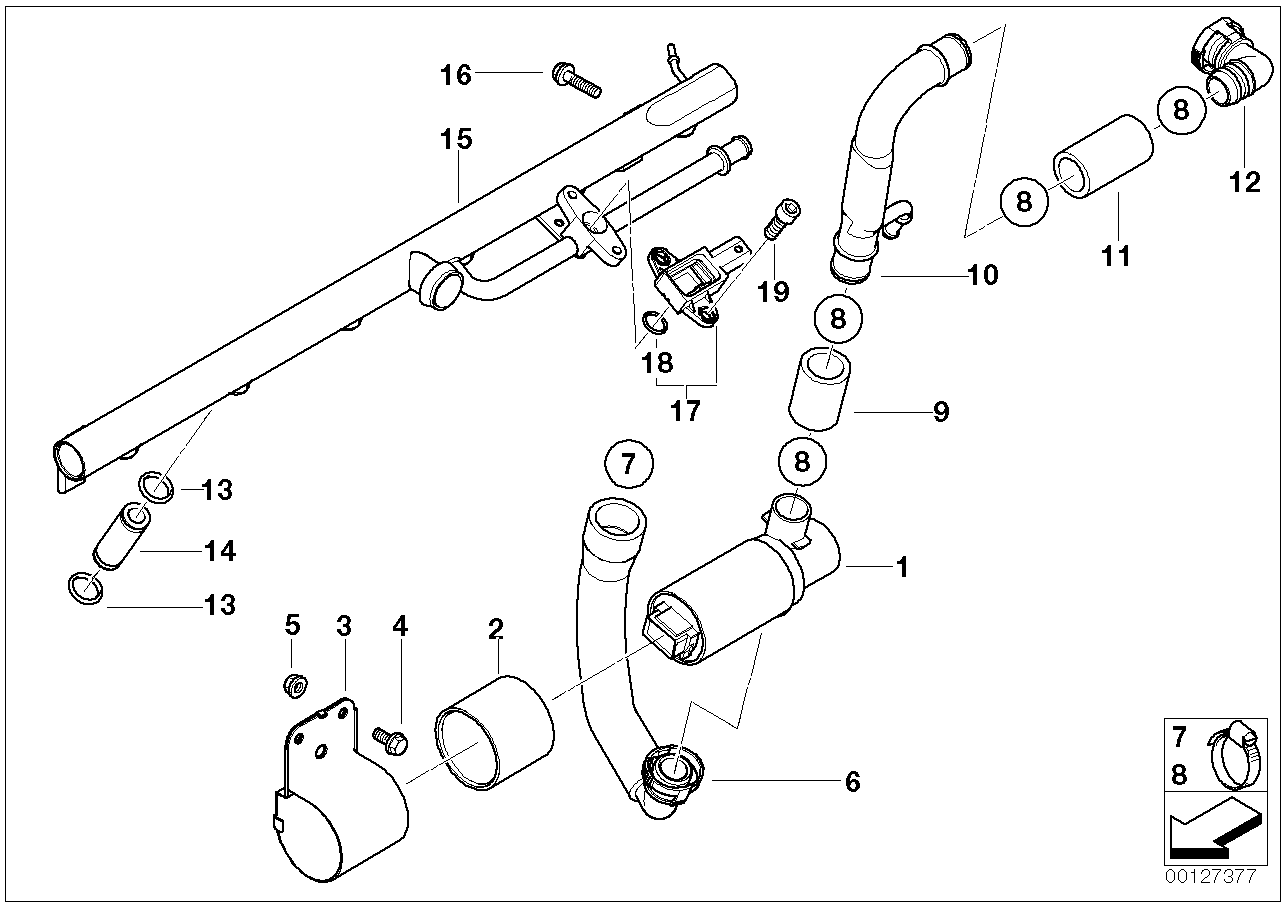 Válvula reguladora ralenti/tubo ar adic.
