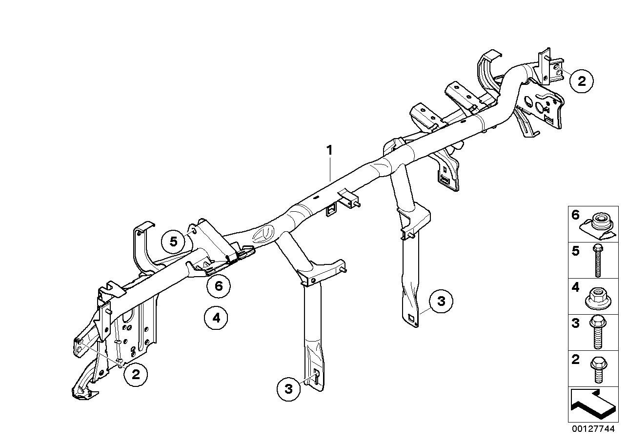 Draagbalk instrument paneel