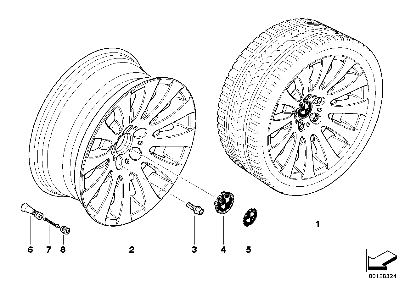 BMW LA wheel, radial spoke 118