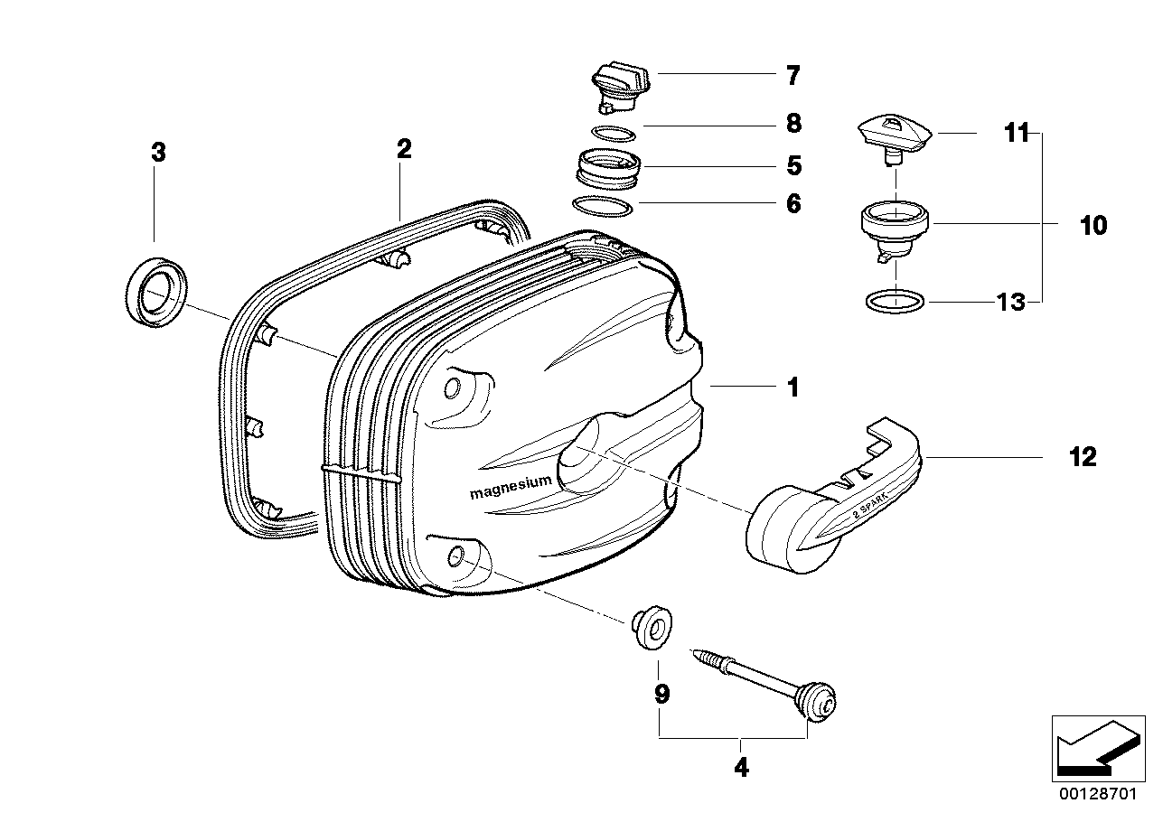 Cylinder head cover - Double-Ignition