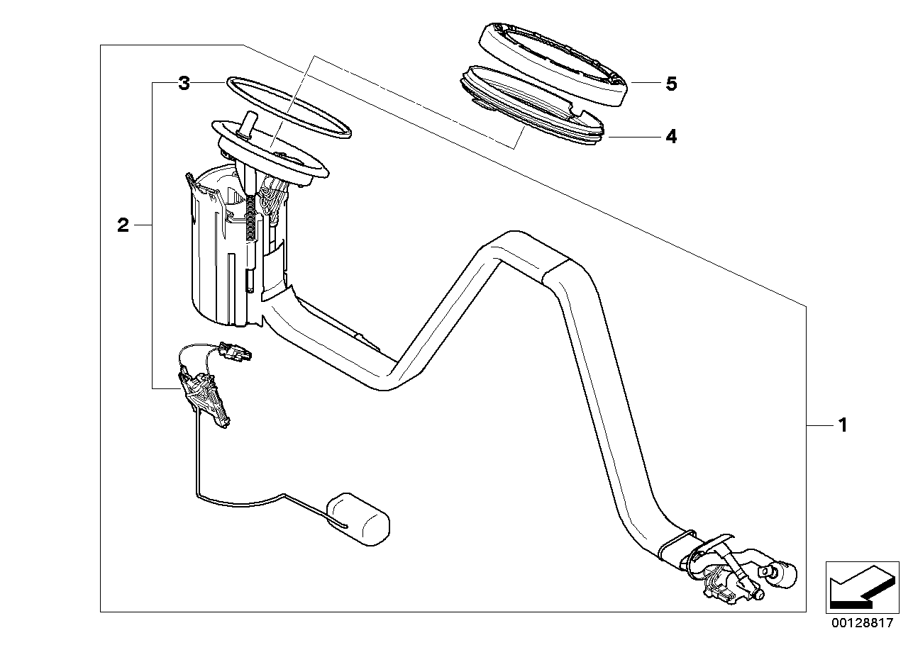 Kraftstoffpumpe/Füllstandsgeber rechts