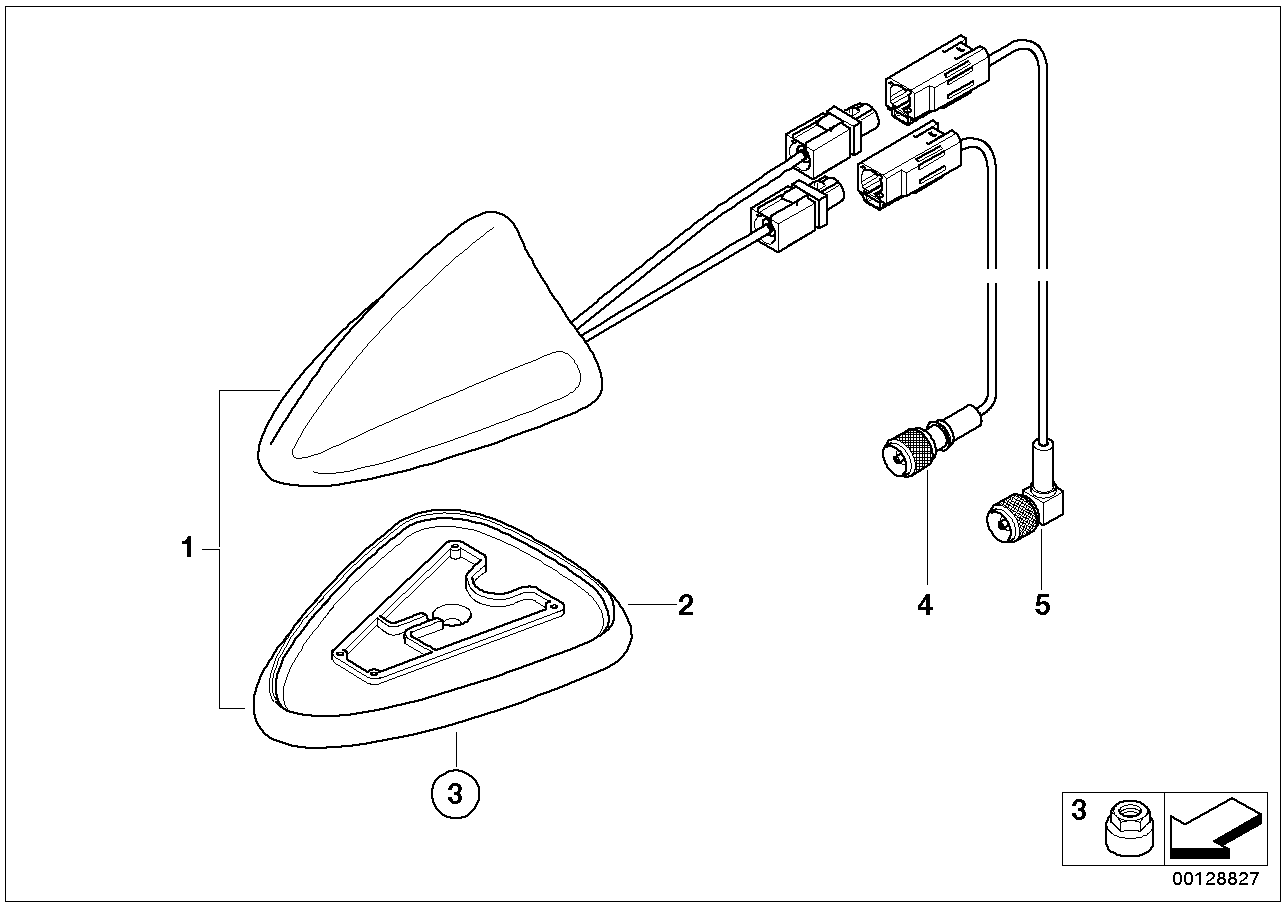 Single parts, teleph.antenna multi-band