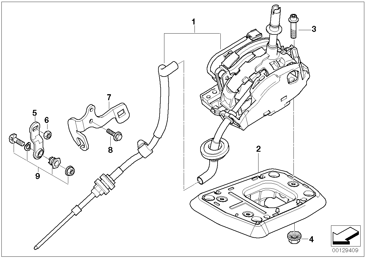 Commande de boite Steptronic - 4 roues