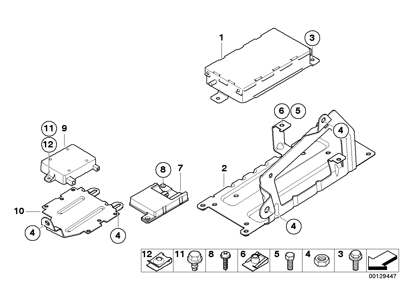 Single parts, SA 644, trunk