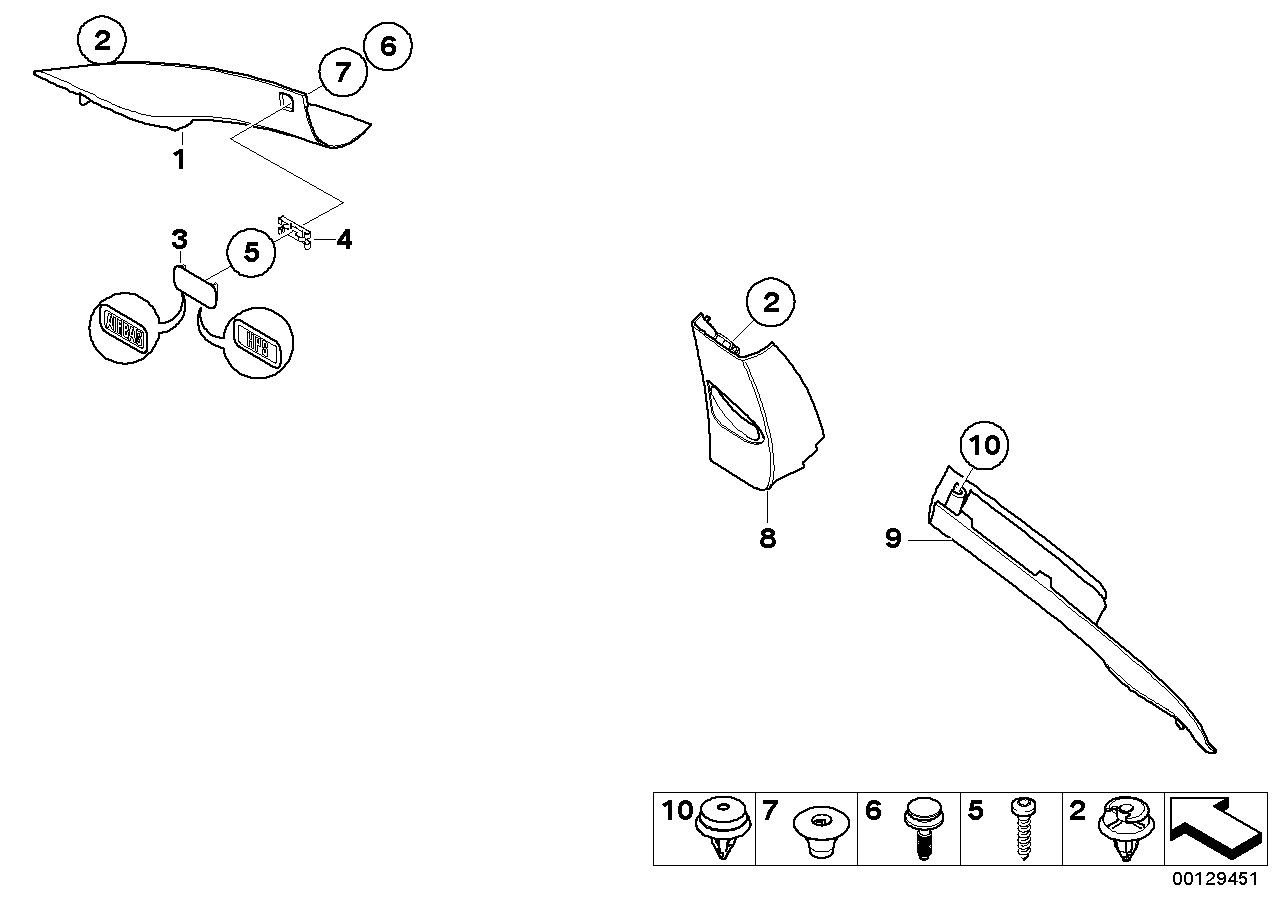 Verkleidung A- / B- / C-Säule