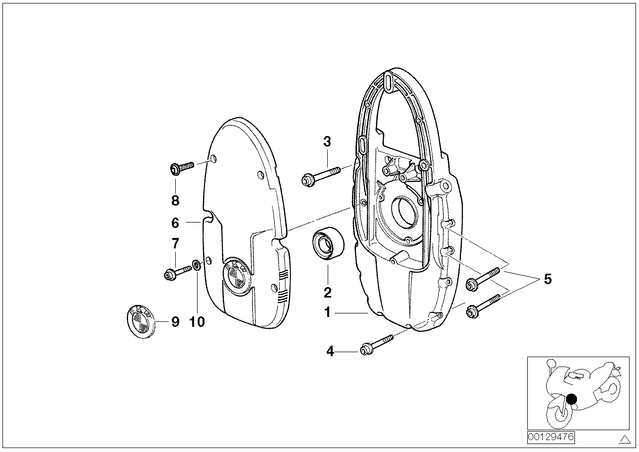 Frontdeckel/Generatorträgerdeckel