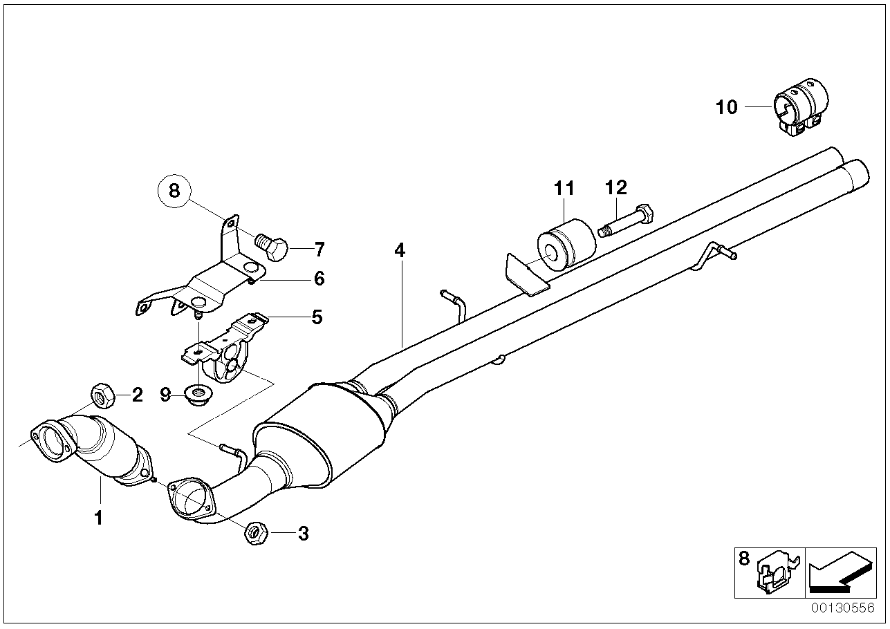 Front pipe, catalytic converter