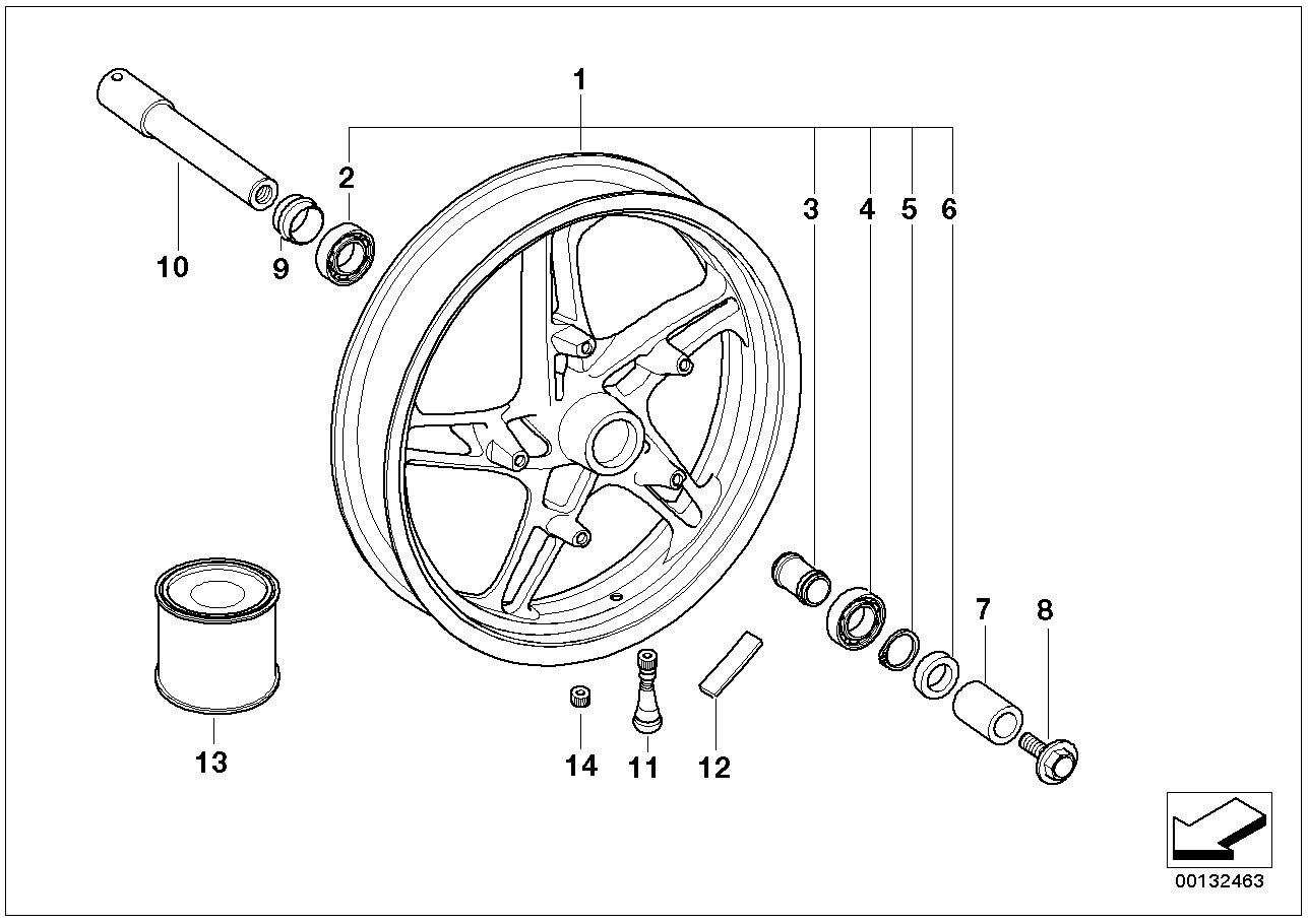 Cast front wheel with/without ABS 2