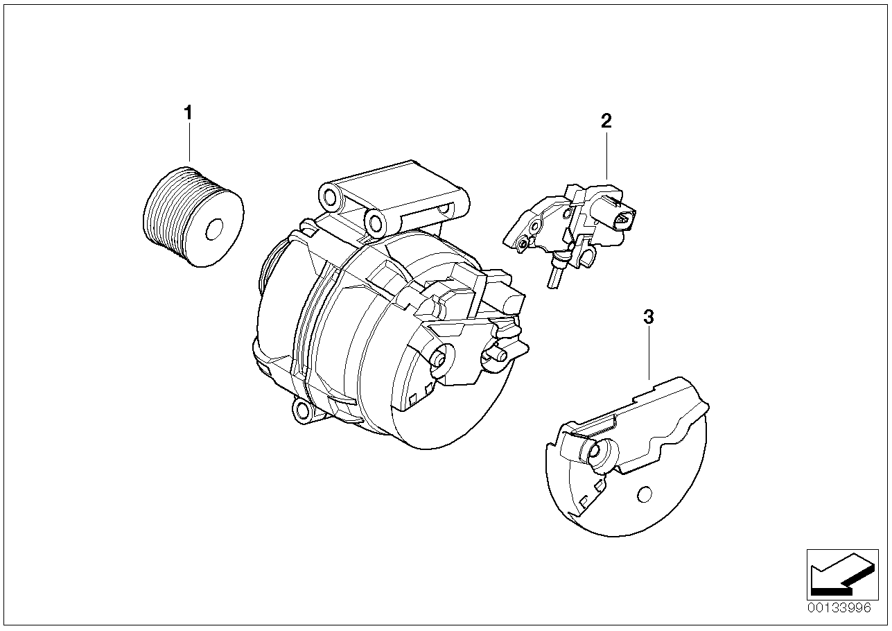 Componentes del alternador 100/110A