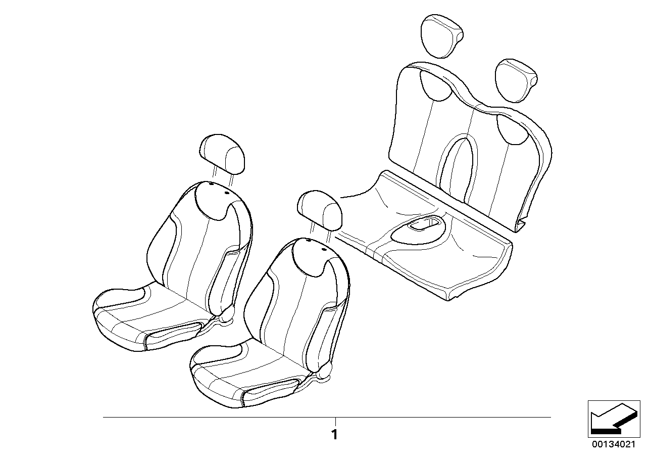 Leather retrofit sports seat TWIN