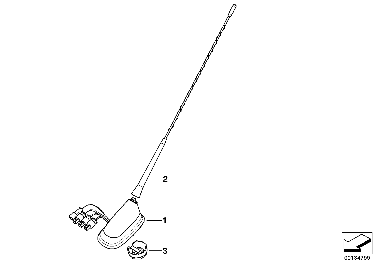 Single parts, antenna