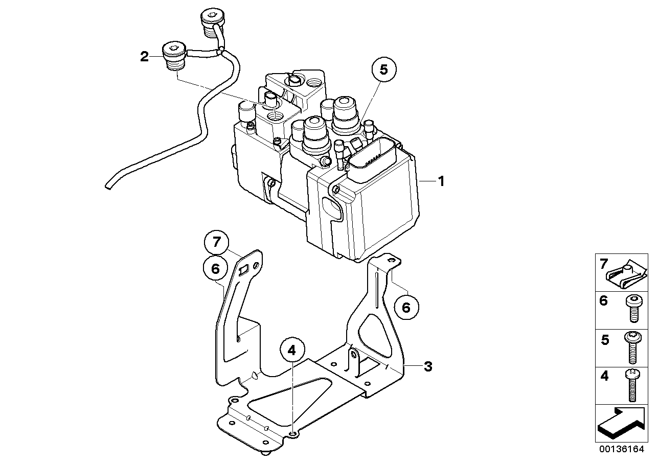 Pressure modulator Integral ABS