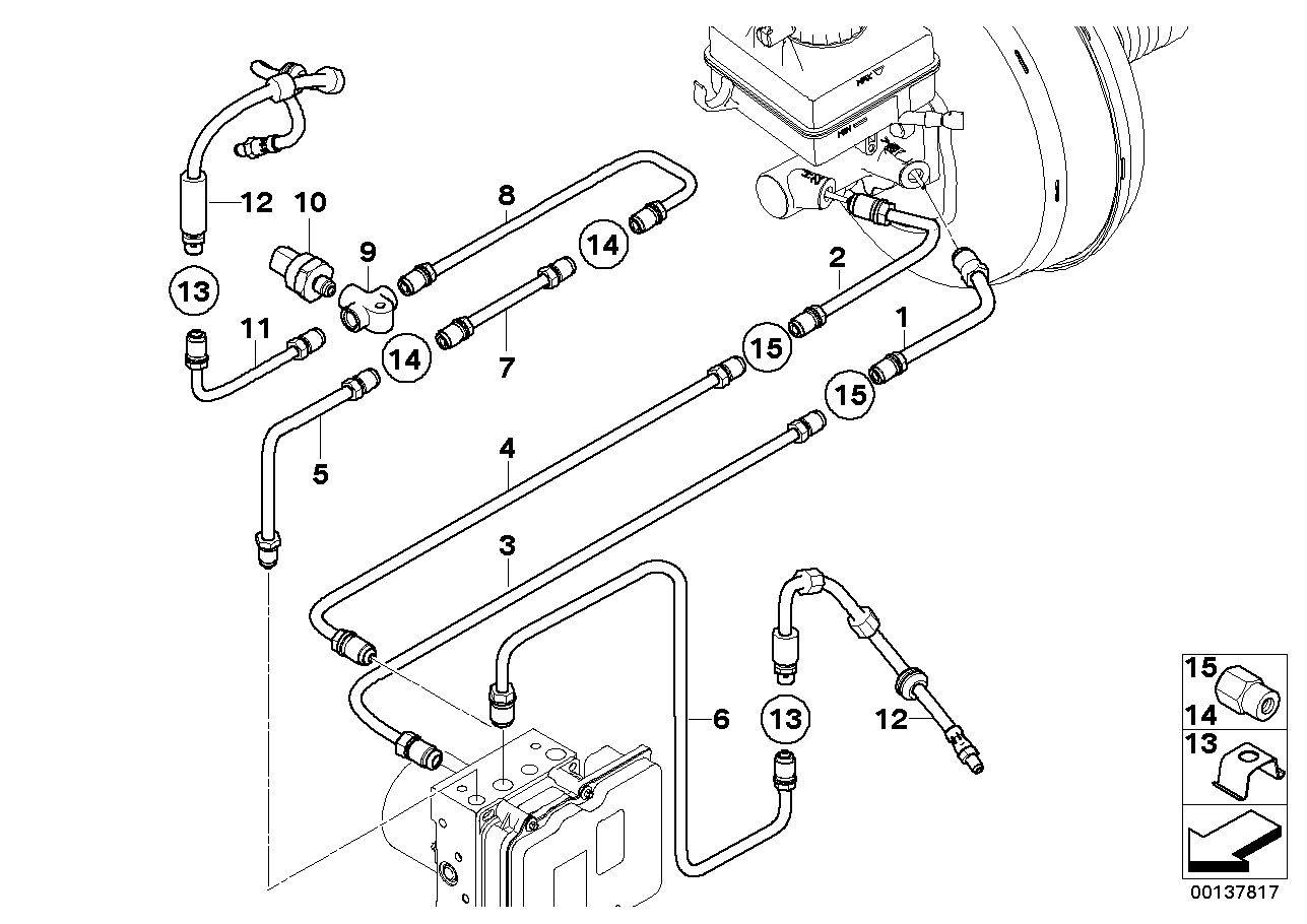 Przewód hamulcowy przedni (S541A)