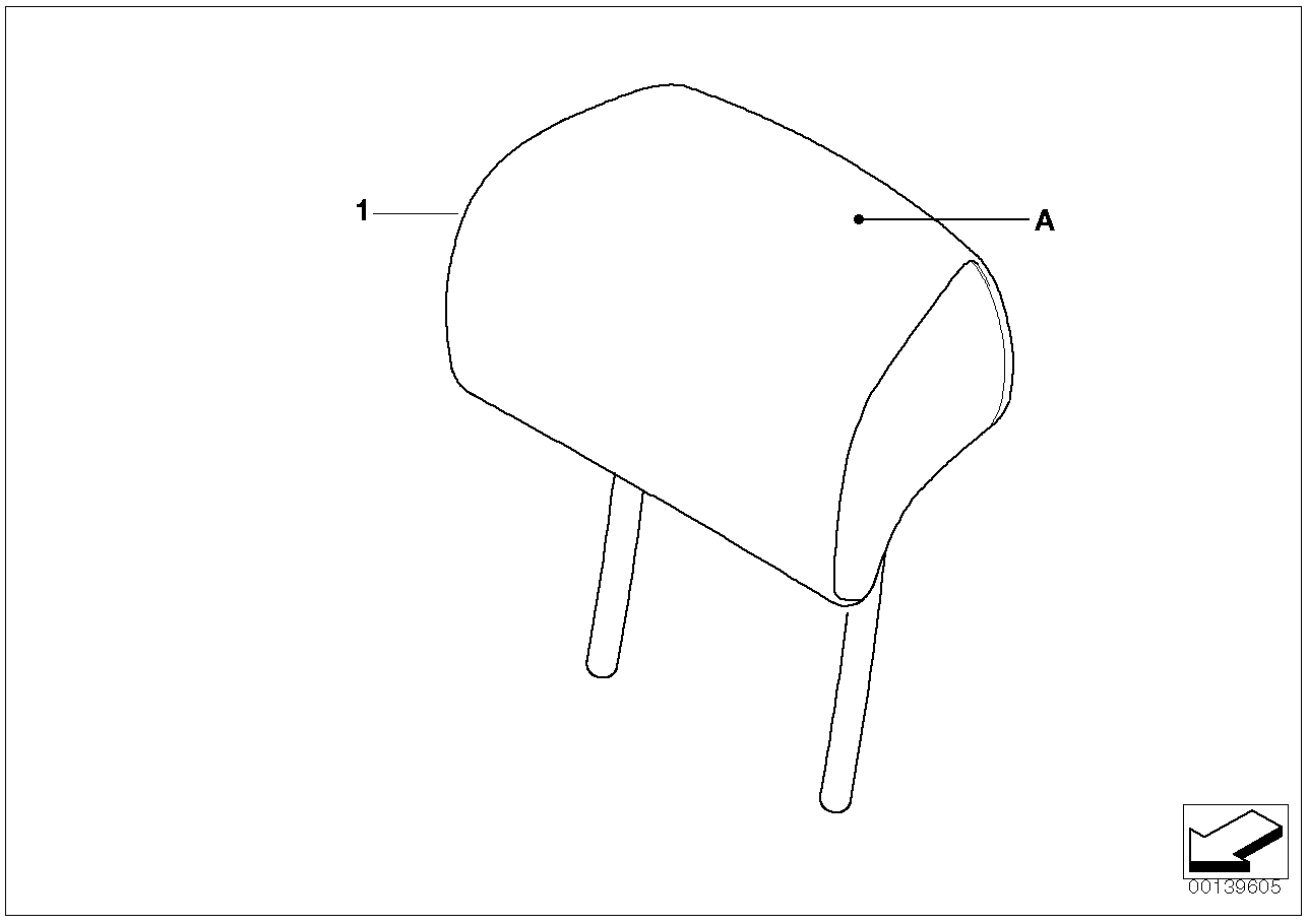 Ind. hlav.opěrka komfortní sedadlo zadní