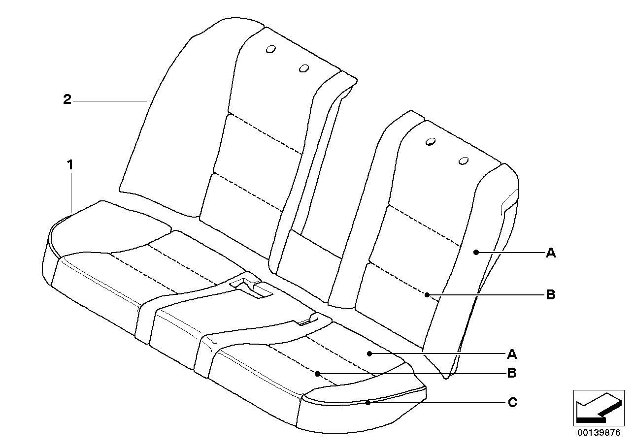 Individuální potah zákl. sedadlo zadní