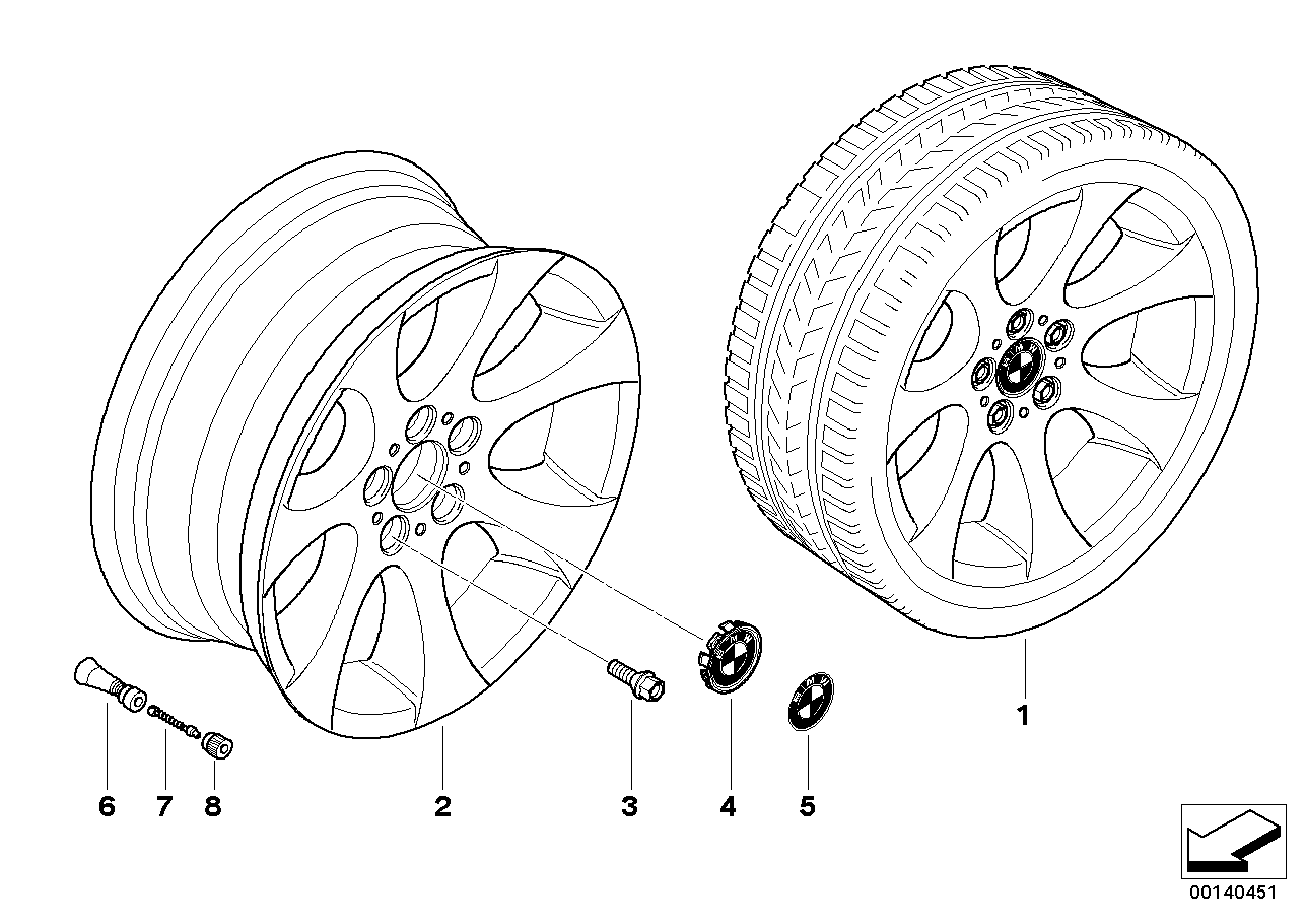 Jante à style ellipsoïdal (Styl. 162)