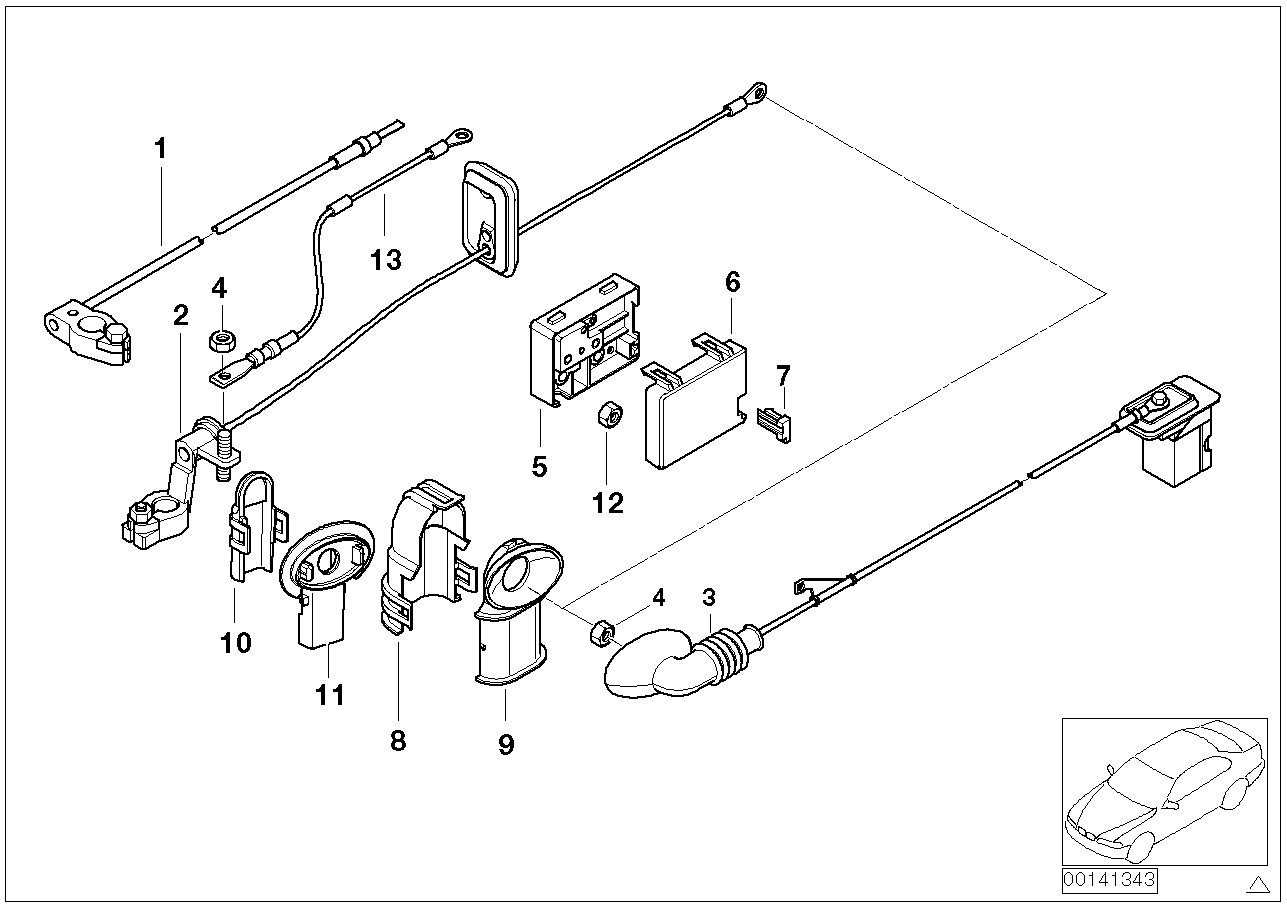 Akümülatör kablosu(Akümülatör, Arka)