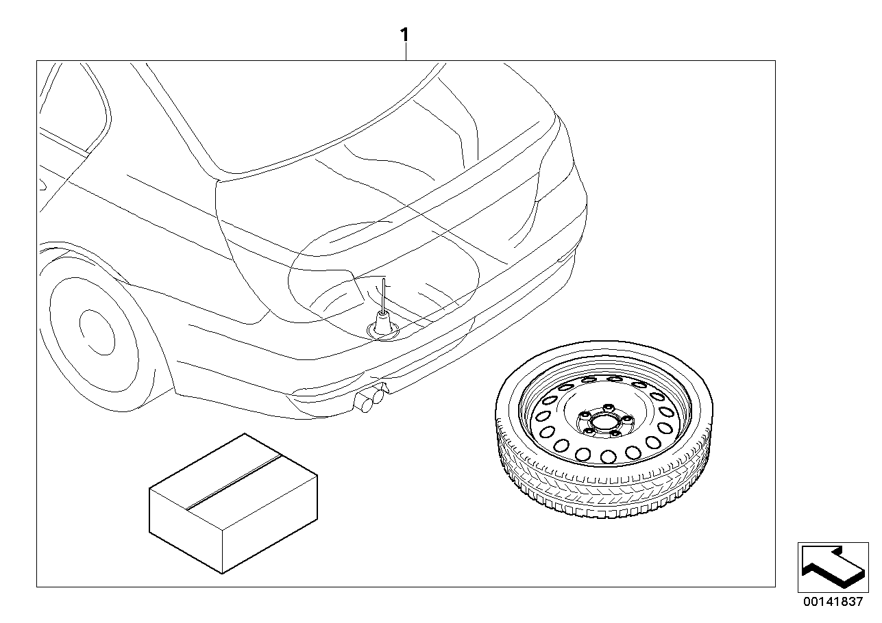 Postmontaggio della ruota di scorta