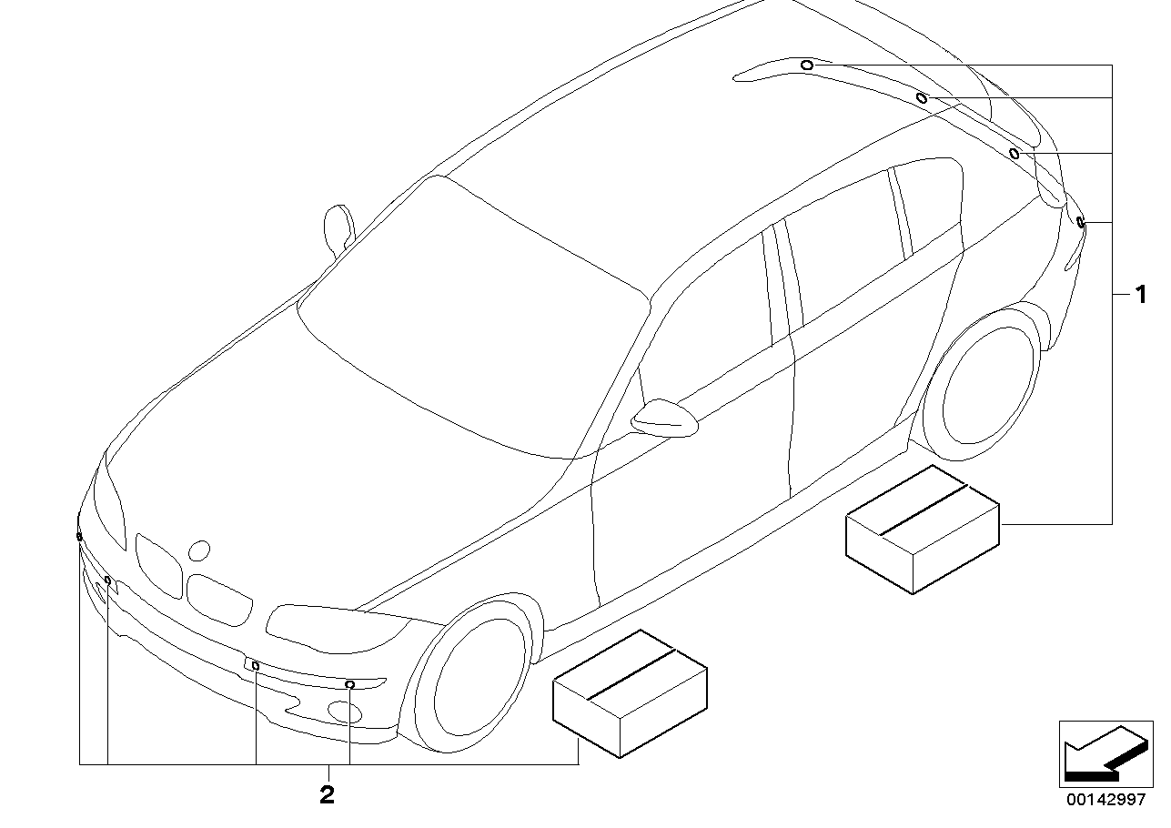 Kit de montage PDC avant et arrière