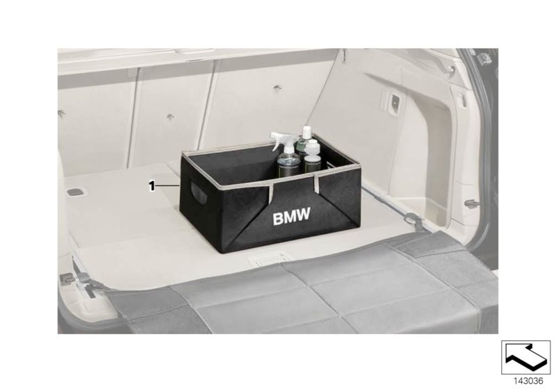 Luggage compartment box, folding