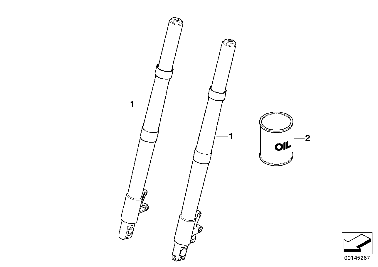 Перо вилки Ø неподвижной трубы 41 мм