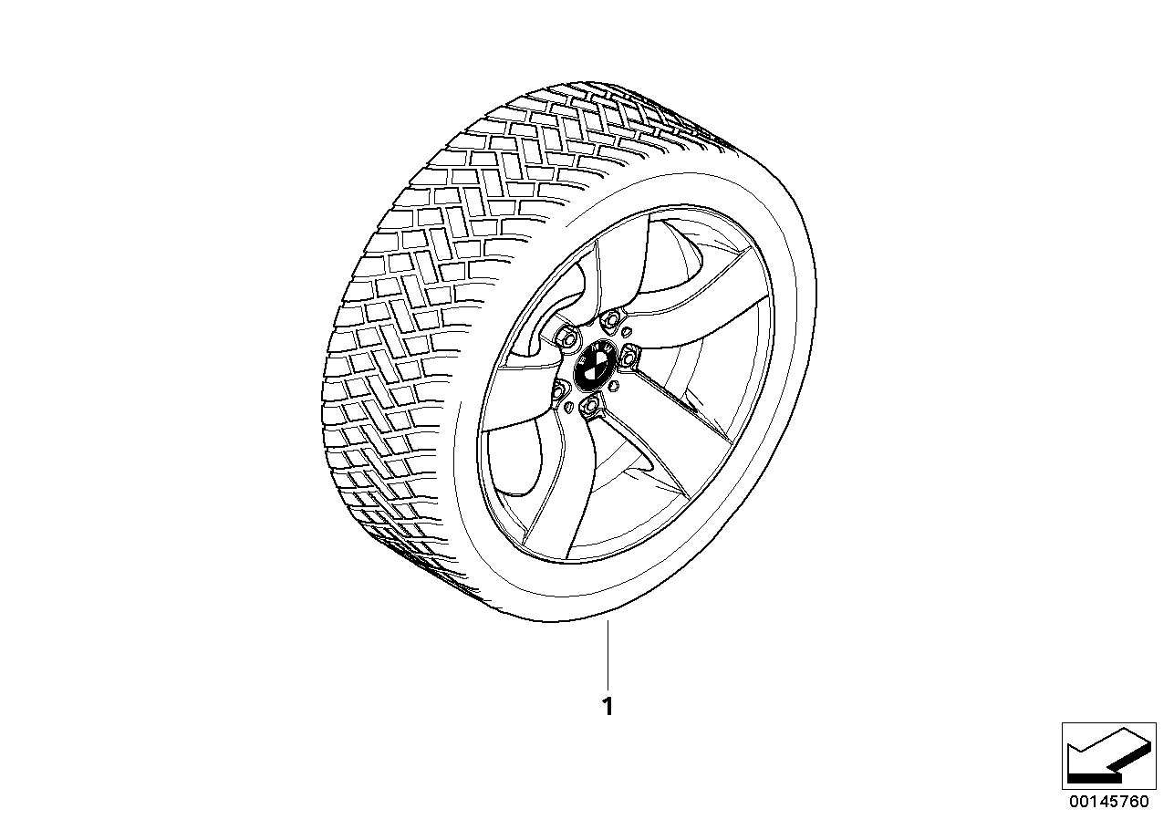 冬季车轮组 星式轮辐 122 - 17