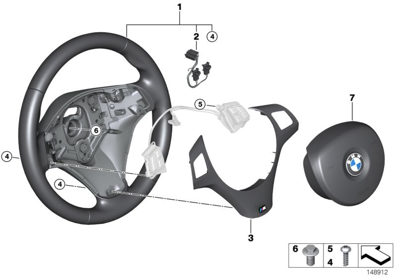 M Sportratt airbag multifunktionell