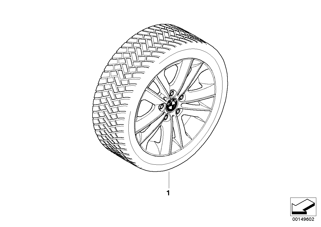 Winter wheel with tyre V-spoke 141 - 17