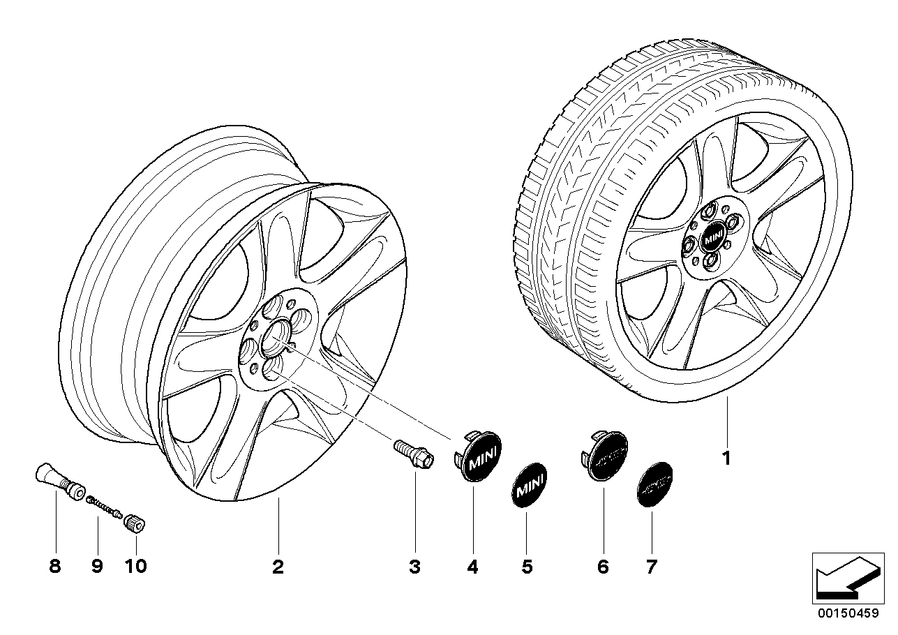 Л/с диск MINI с 5-луч.звездой, дизайн 91