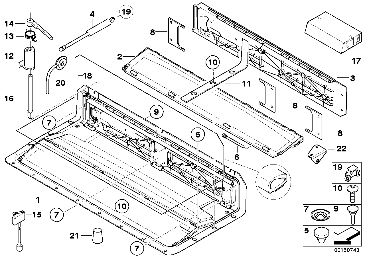Folding top compartment