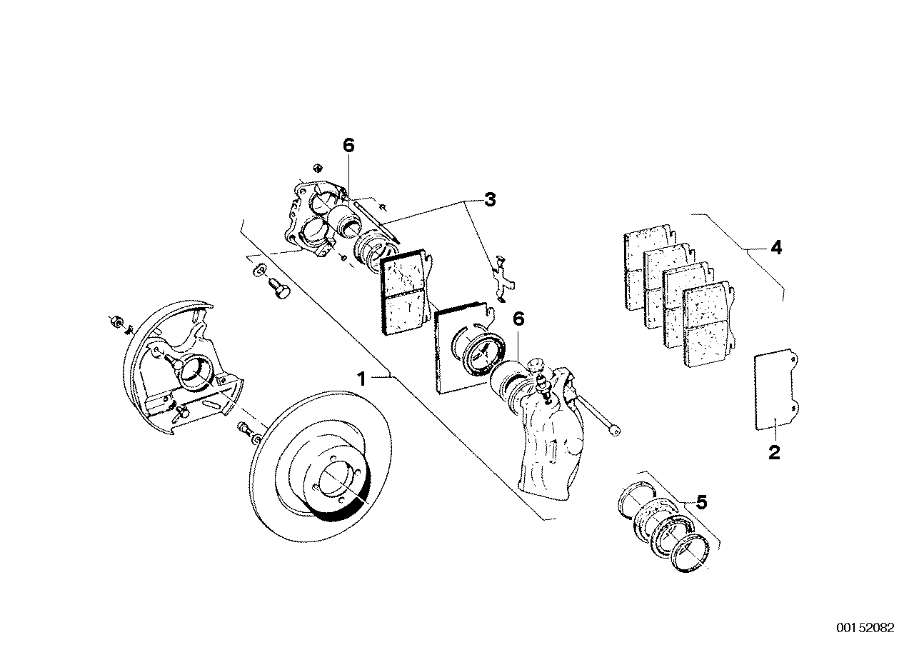 Brake disc/caliper/mounting parts/front