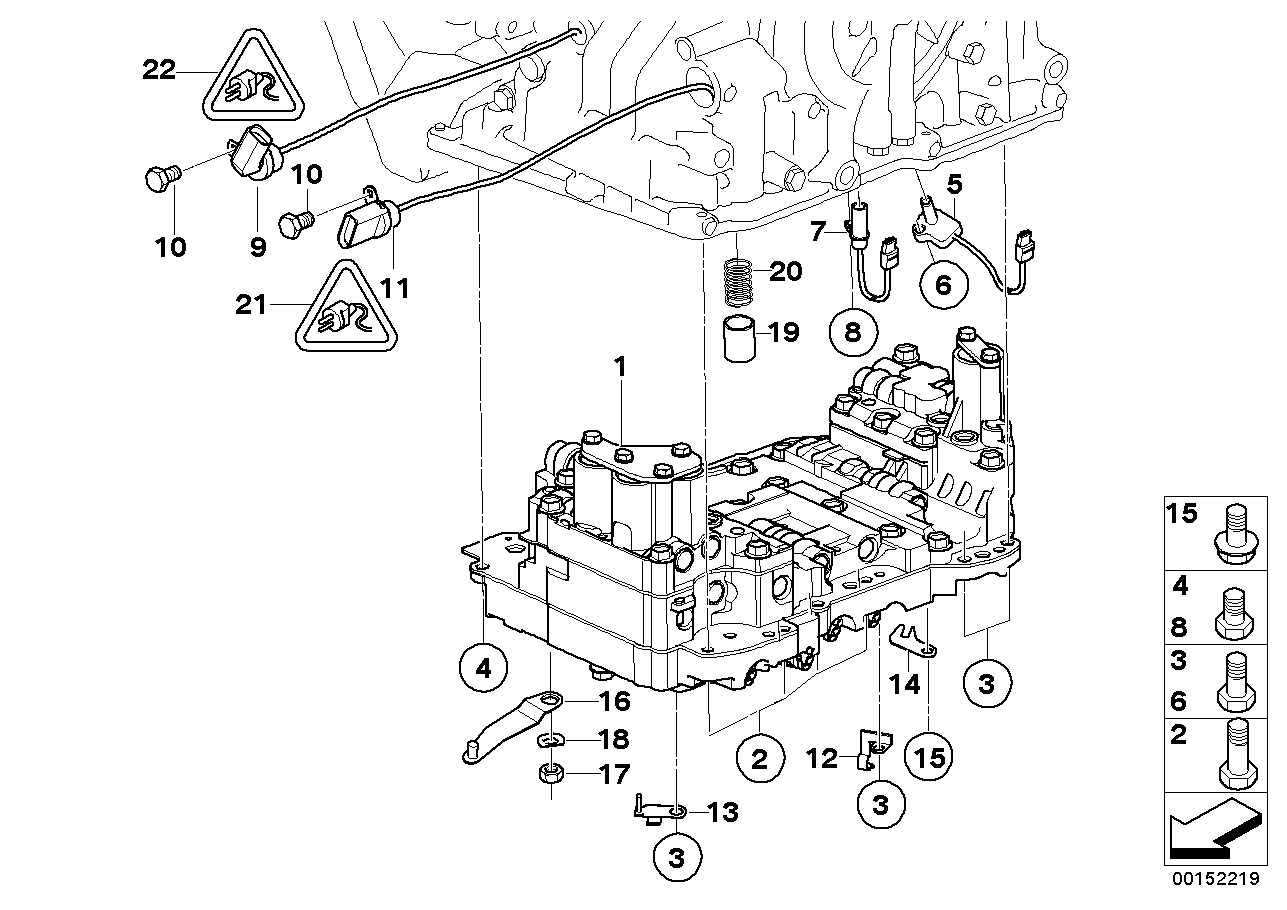 GA6F21WA - řadicí ústrojí a montáž. díly