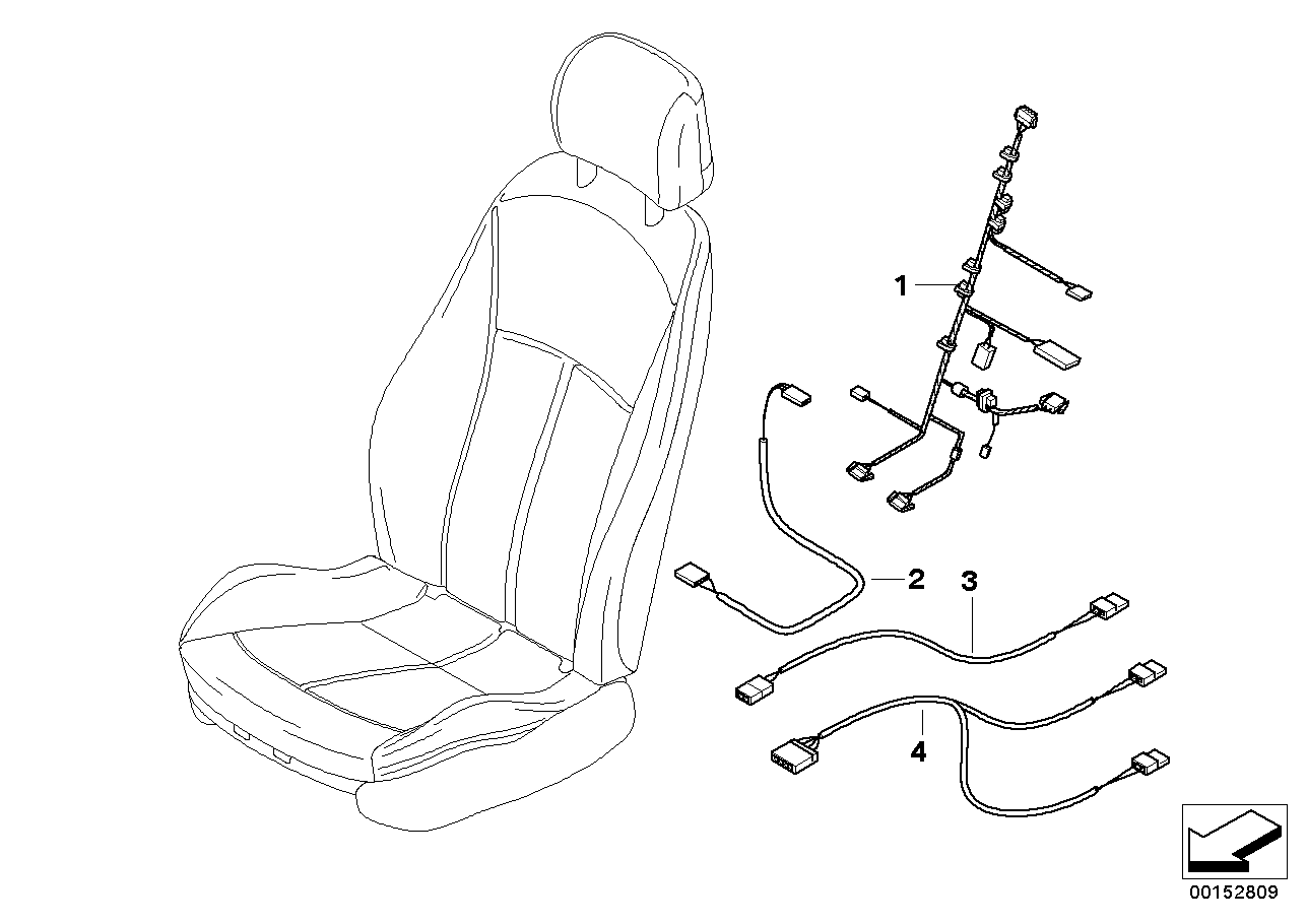 Wiązka przewodów fotela